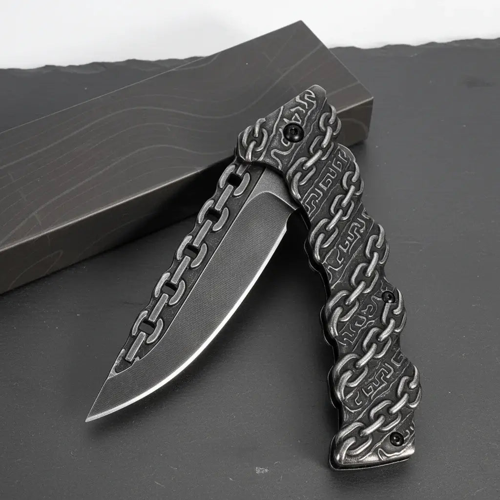 Stainless Steel Folding Knife Portable Utility Knife for Camping